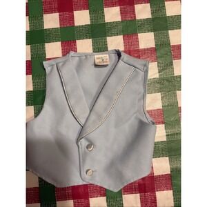 Vtg 1980s Toddler time Baby Boy 2t Blue Classic Holiday Vest Special‎ Occasion